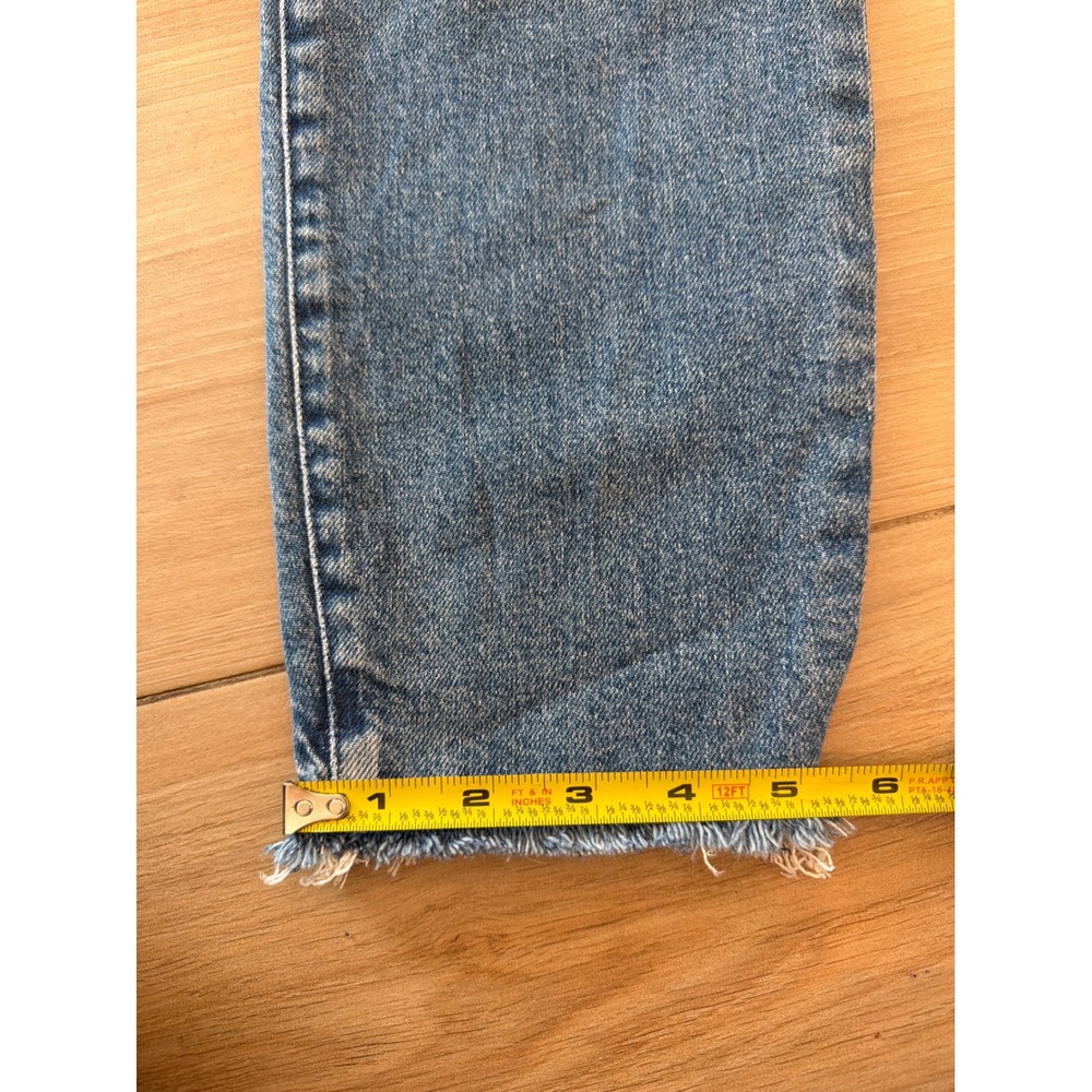 Mother The Stunner Ankle Fray Jeans Crate Digger Blue High Rise Skinny Size 29 - Picture 8 of 8